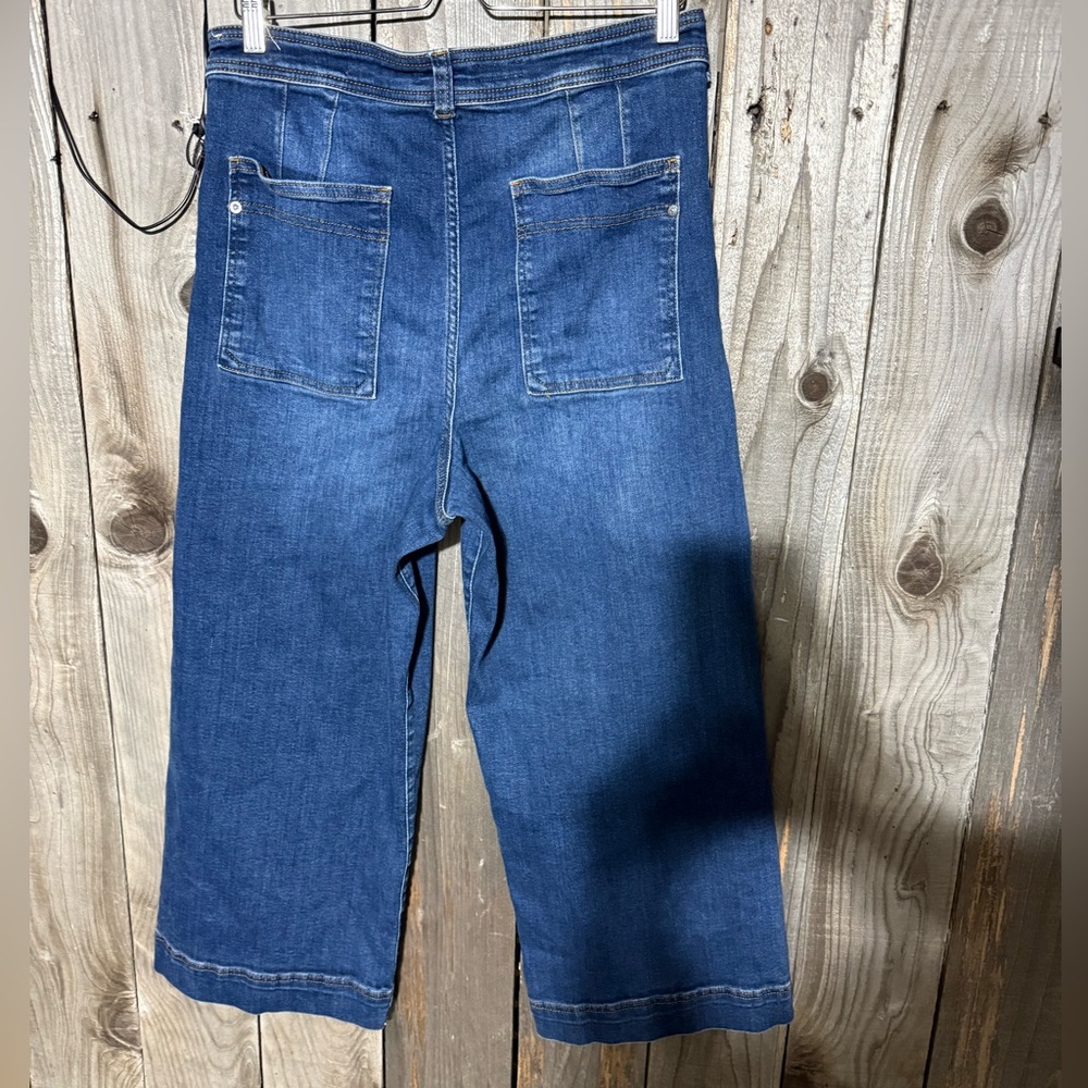 Anthropologie Pilcro The Skipper Cropped Wide Leg moto jeans - Picture 6 of 6